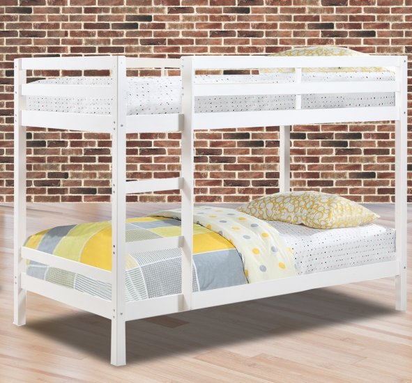 511 White Bunk Bed - Click Image to Close