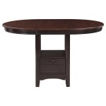 Lavon 5-piece Oval Counter Height Dining Set Light Chestnut