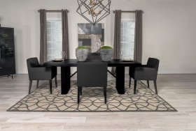 Catherine 5-piece Rectangular Dining Table Set Black