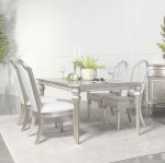 Evangeline 5-piece Extension Leaf Dining Set Silver Oak