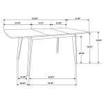 Alfredo 5-piece Butterfly Leaf Dining Set Natural Walnut