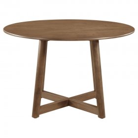 Dinah 5-piece Round Solid Wood Dining Set Walnut