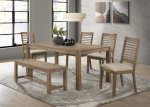 Scottsdale 6-piece Rectangular Dining Set Brown Washed