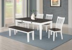 Kingman 5-piece Rectangular Dining Set Espresso and White