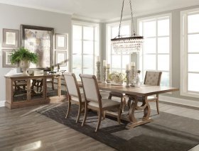 Brockway 5-piece Extension Leaf Dining Set Barley Brown