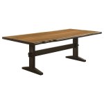 Bexley 5-piece Rectangular Live Edge Dining Table Set Honey