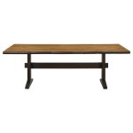 Bexley 5-piece Rectangular Live Edge Dining Table Set Honey