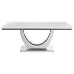 Kerwin 7-piece Rectangular Dining Table Set Grey and Chrome