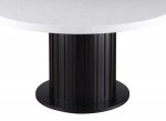 Sherry 5-piece Round Marble Top Dining Table Set Brown