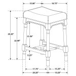 Martina 5-piece Rectangular Counter Height Dining Set White