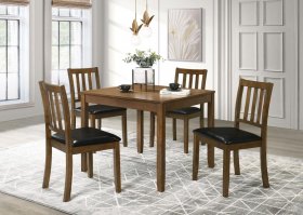 Parkwood 5-piece Square Dining Table Set Honey Brown