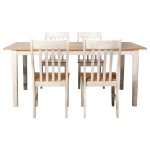 Kirby 5-piece Rectangular Dining Table Set Rustic Off White