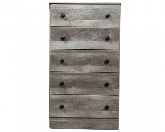 194 5 Drawer Grey Chest