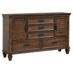 Franco 5-piece Eastern King Bedroom Set Burnished Oak