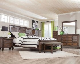 Franco 5-piece Eastern King Bedroom Set Burnished Oak