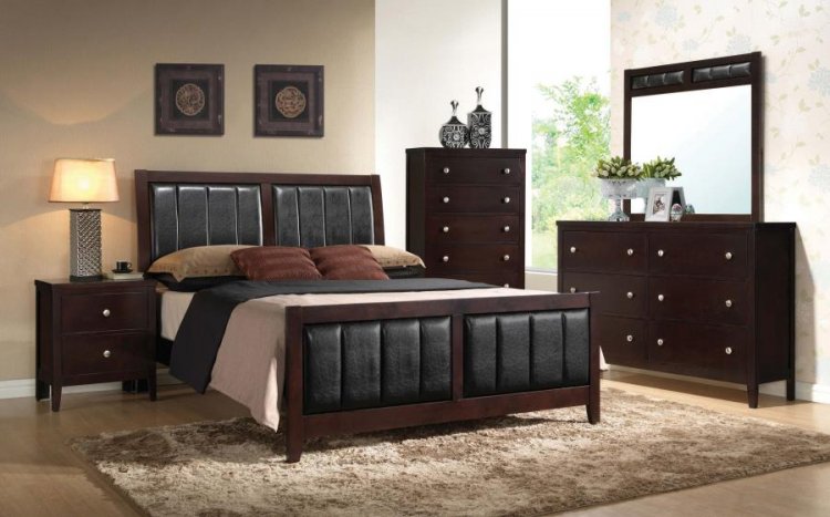 Carlton 5-piece California King Bedroom Set Cappuccino