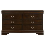 Louis Philippe 5-piece Full Bedroom Set Cappuccino