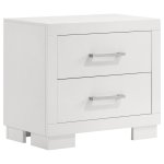 Jessica 5-piece Eastern King LED Bedroom Set Cream White