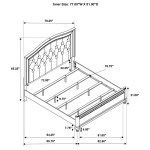 Bling Game 5-piece Eastern King Bedroom Set Platinum