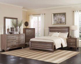 Kauffman 5-piece Queen Bedroom Set Washed Taupe