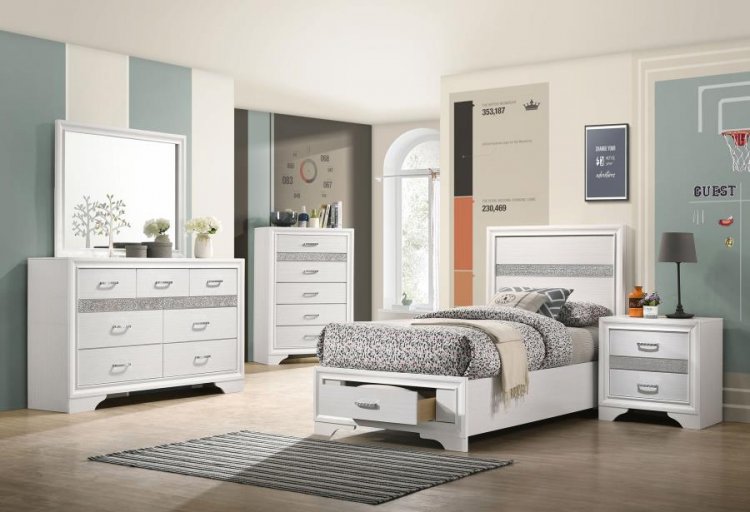 Miranda 5-piece Twin Bedroom Set White