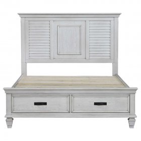 Franco 5-piece Eastern King Bedroom Set Distressed White