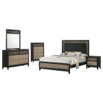 Valencia 5-piece Queen Bedroom Set Black