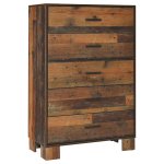 Sidney 5-piece Twin Bedroom Set Rustic Pine