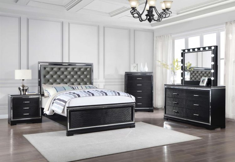 Cappola 5-piece Eastern King Bedroom Set Black