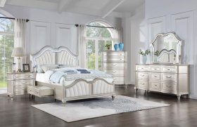 Evangeline 5-piece Queen Bedroom Set Silver Oak