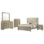 Giselle 5-piece California King Bedroom Set Rustic Beige