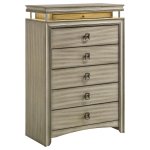 Giselle 5-piece California King Bedroom Set Rustic Beige