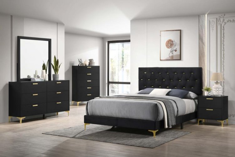 Kendall 5-piece Eastern King Bedroom Set Black