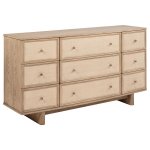 Kailani 5-piece Eastern King Bedroom Set Beige Oak