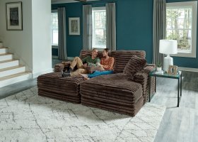 3045 Chocolate Double Lounge Chaise