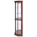 Appledale 6-shelf Corner Curio Display Cabinet Medium Brown