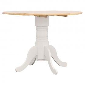 Allison 5-piece Round Drop Leaf Dining Table Set White