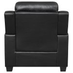 Finley Upholstered Padded Arm Tufted Accent Chair Black