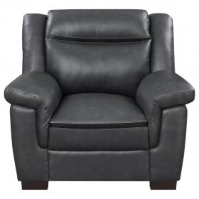 Arabella Upholstered Padded Arm Accent Chair Grey