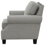 Sheldon Upholstered Rolled Arm Accent Chair Grey