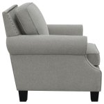 Sheldon Upholstered Rolled Arm Accent Chair Grey