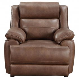 Ellington Upholstered Padded Arm Accent Chair Dark Brown