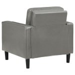 Ruth Upholstered Track Arm Accent Chair Grey