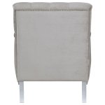 Avonlea Velvet Upholstered Sloped Arm Chair Grey Velvet