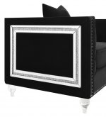 Delilah Upholstered Tufted Tuxedo Arm Accent Chair Black