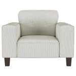 Deerhurst Upholstered Track Arm Tufted Accent Chair Greige