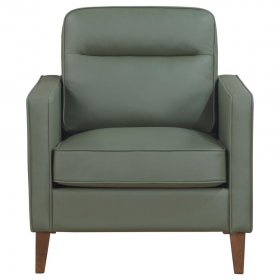 Jonah Upholstered Track Arm Accent Chair Green