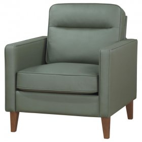 Jonah Upholstered Track Arm Accent Chair Green