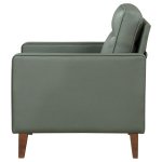 Jonah Upholstered Track Arm Accent Chair Green