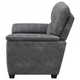 Hartsook Upholstered Padded Arm Accent Chair Charcoal Grey